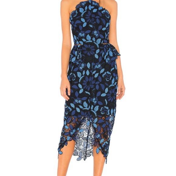 elliatt blue lace dress Valencia Lace Gown in Blue